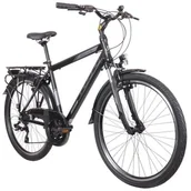 Rowery - Rower trekkingowy INDIANA X-Road 1.0 M21 26 cali męski Czarny - miniaturka - grafika 1