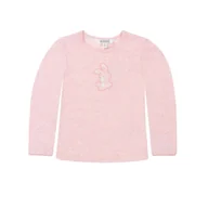 Bluzki damskie - Dziecięca bluzka z długim rękawem, różowy, rozmiar 56 - miniaturka - grafika 1