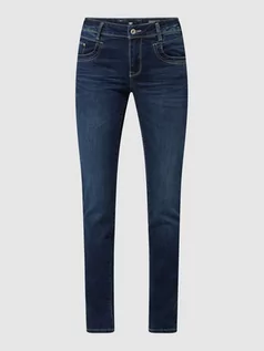 Spodnie damskie - Jeansy o kroju regular fit z dodatkiem streczu model ‘Alexa’ - grafika 1