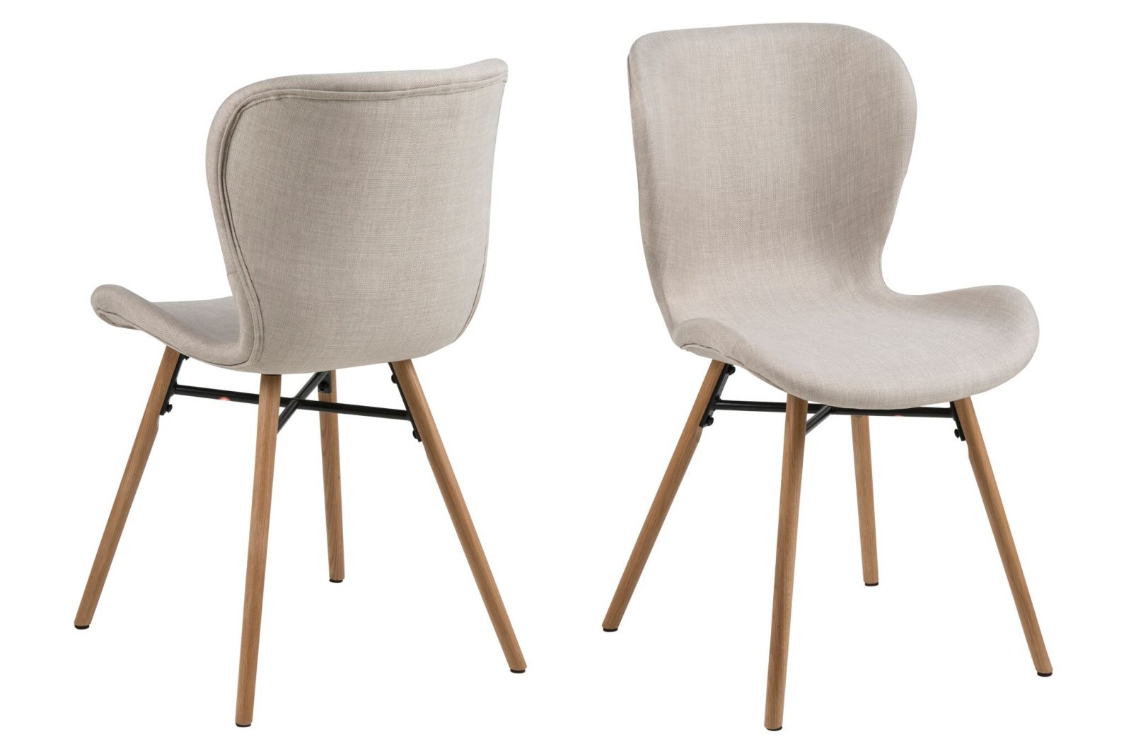 2x PKline krzesło do jadalni BALI w kolorze piaskowym krzesło kuchenne krzesło grupa krzeseł