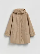 Marynarki i żakiety damskie - Reserved - Kurtka z kapturem - beżowy - miniaturka - grafika 1
