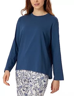 Schiesser Damska koszula do spania z długim rękawem mieszanka bawełny + relaks, Navy, 48 - Koszule damskie - miniaturka - grafika 1
