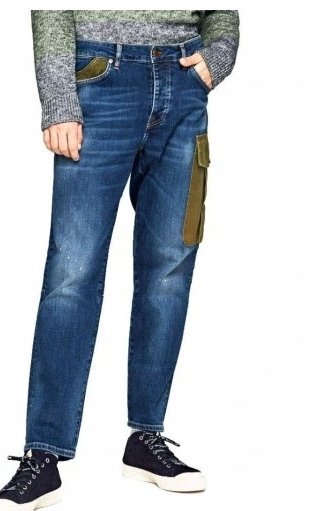 Pepe Jeans Niebieskie Spodnie Jeansowe 30/30 P9b