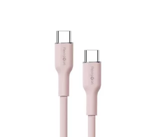 Reinston USB-C do USB-C SOFT 65W 1,5m Różowy - Kable USB - miniaturka - grafika 1