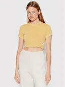 Koszulki i topy damskie - Reebok T-Shirt Natural Dye HK4969 Żółty Slim Fit - miniaturka - grafika 1