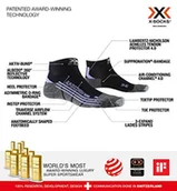 Skarpetki damskie - X-socks Damskie skarpetki Run Discovery damskie skarpety do biegania, skarpety sportowe, damskie czarny czarny/szary melanż 41-42 XS-RS18S20W - miniaturka - grafika 1