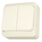 Wyłączniki światła i elektryczne - Łącznik świecznikowy beżowy Prima - miniaturka - grafika 1