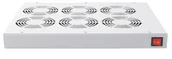 Akcesoria do szaf serwerowych - Panel wentylacyjny BKT 6 wentylatorowy dachowo-rakowy + termostat 1U szary RAL 7035 - miniaturka - grafika 1