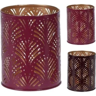 Świeczniki - Świecznik tealight 8 x h10 cm metalowy - miniaturka - grafika 1