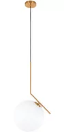 Lampy sufitowe - Italux lampa do sypialni MONDO MDE649/1 średnica 30cm złoty mosiądz MDE649/1 BL - miniaturka - grafika 1