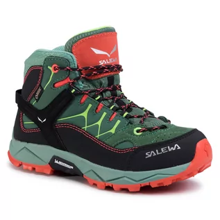 Buty dla dziewczynek - Trekkingi SALEWA - Jr Alp Trainer Mid Gtx GORE-TEX 64006-5960 Myrtle/Tender Shot - grafika 1