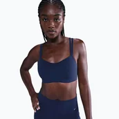 Bielizna sportowa damska - Biustonosz treningowy Nike Zenvy Strappy midnight navy/white WYSYŁKA W 24H 30 DNI NA ZWROT - miniaturka - grafika 1