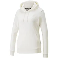 Bluzy damskie - Bluza Damska Puma Ess+ Embroidery Hoodie Tr Biała 848332 99-Xs - miniaturka - grafika 1