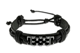 Bransoletka Ze Skóry,Metalu Styl Wojskowy - Bransoletki - miniaturka - grafika 1