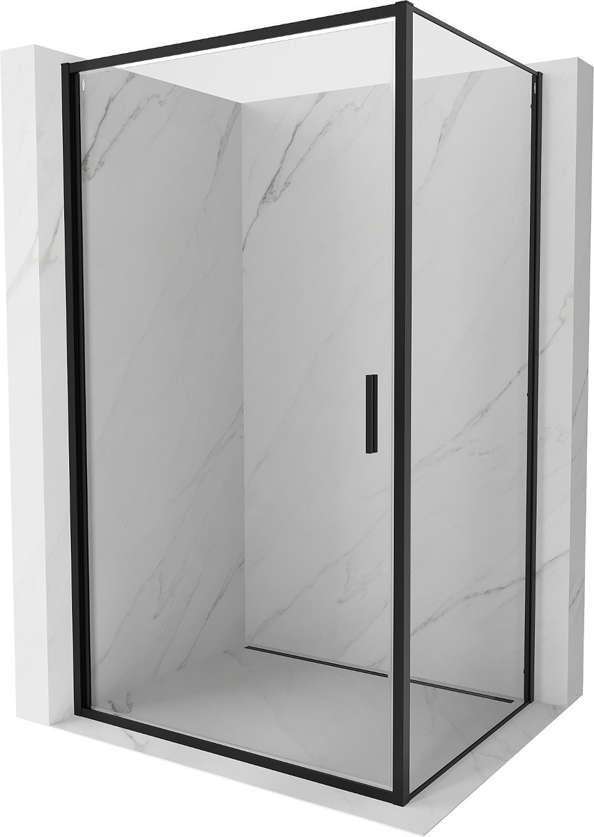 Mexen Exo kabina prysznicowa uchylna 90 x 110 cm, transparent, czarna - 817-090-110-70-00