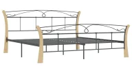 Łóżka - Czarne metalowe łóżko rustykalne 180x200 cm - Elistro - miniaturka - grafika 1