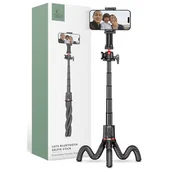 Selfie stick - Uchwyt selfie TECH-PROTECT L07S Bluetooth Flexible Tripod Czarny - miniaturka - grafika 1