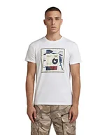 Koszulki i topy damskie - G-STAR RAW Men's Scarf Photoprint r t T-Shirt, White (White 336-110), XS - miniaturka - grafika 1