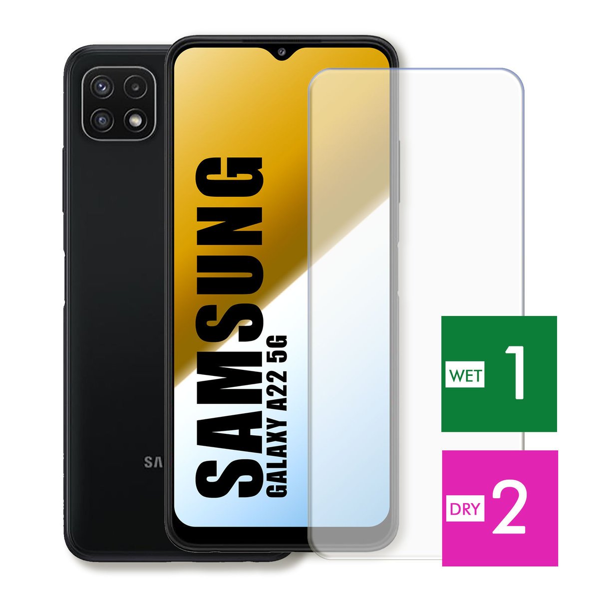 WZMOCNIONE SZKŁO DO SAMSUNG GALAXY A22 5G SZYBKA HARTOWANE 9H JAKOŚĆ