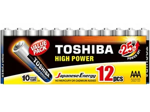 Baterie TOSHIBA High Power AAA 12 szt. - Baterie i akcesoria - miniaturka - grafika 1