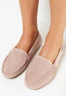 Mokasyny damskie - Różowe Mokasyny Thalothee - miniaturka - grafika 1