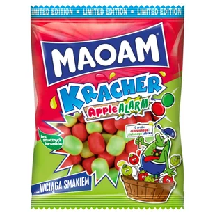 Maoam Kracher AppleAlarm Guma rozpuszczalna-draże 140 g - Cukierki - miniaturka - grafika 1