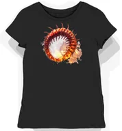 Koszulki i topy damskie - Koszulka damska czarna z motywem czerwonych nóg stonogi w ogniu XXL - miniaturka - grafika 1