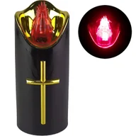 Lampiony i znicze - DUŻA ŚWIECA LED NA BATERIE WKŁAD DO ZNICZY 12,5cm DO ZNICZA ZNICZ WKŁADY - miniaturka - grafika 1