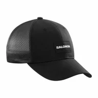 Czapki i chusty sportowe damskie - Czapka Salomon Trucker Deep Black / Deep Black - miniaturka - grafika 1