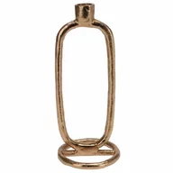 Świeczniki - świecznik na długą świeczkę aluminiowy złoty 24 cm kod: O-569527 - miniaturka - grafika 1