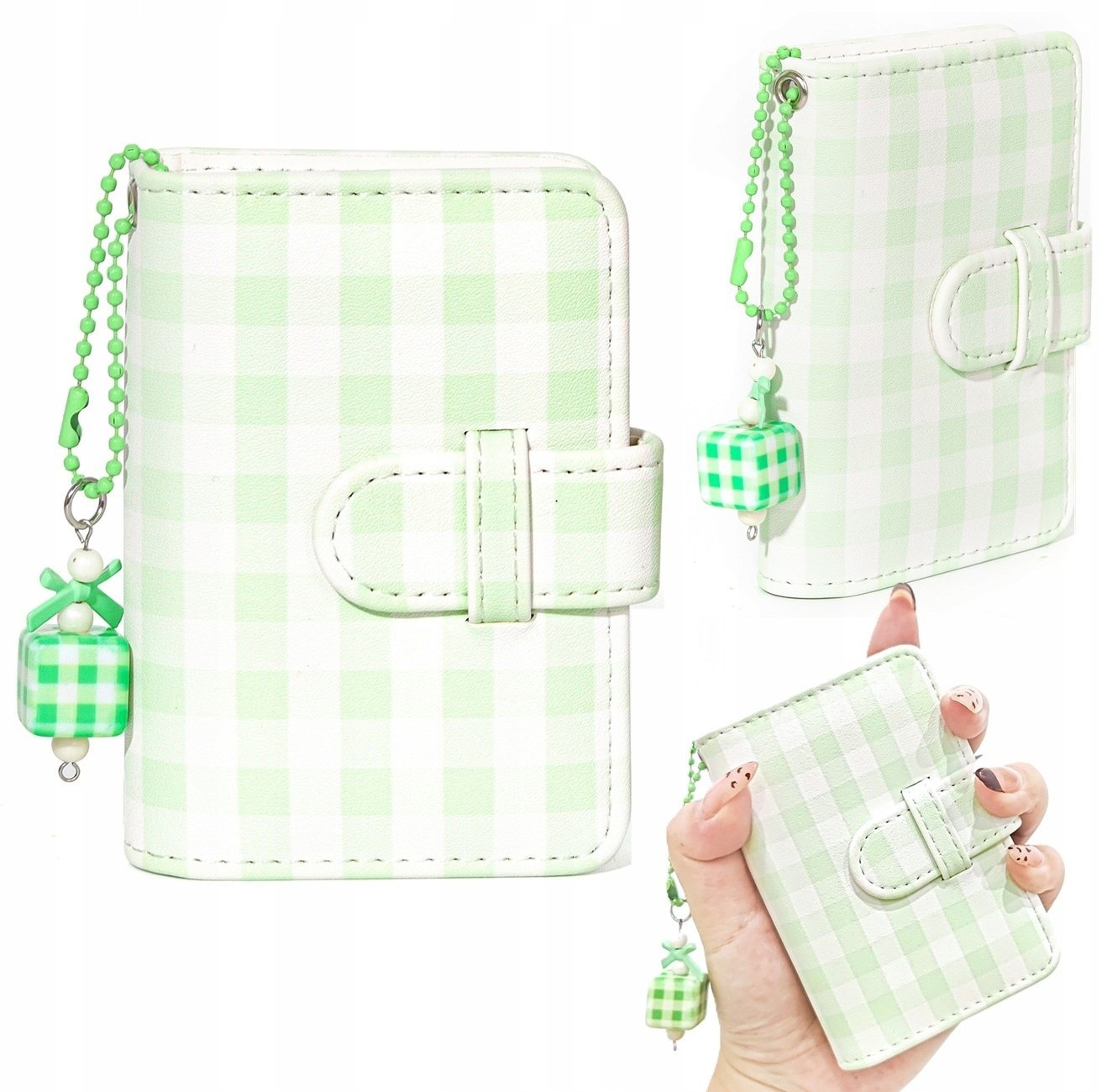 LoveInstant Kieszeniowy Album Na 28 Zdjęcia Instax Mini 12 40 11 99 41 Evo Liplay Zink / Kratka / Zielony