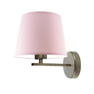 Lampy ścienne - Kinkiet LYSNE Puna, 60 W, E27, jasnoróżowy/złoty, 23x24 cm - miniaturka - grafika 1