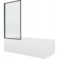 Wanny - Mexen Vega wanna prostokątna 170 x 70 cm z obudową i parawanem 1-skrzydłowym 70 cm, czarny wzór - miniaturka - grafika 1