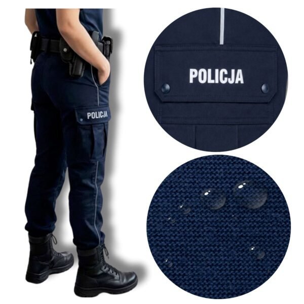 Spodnie służbowe do trzewików policyjne MEMBRANA granatowe policja 110/176