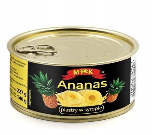 Ananas plastry w syropie 227g Konshurt