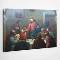 Ikony i obrazy sakralne - Ostatnia wieczerza Jezus Religia - obraz polycanvas, 100x70 - miniaturka - grafika 1