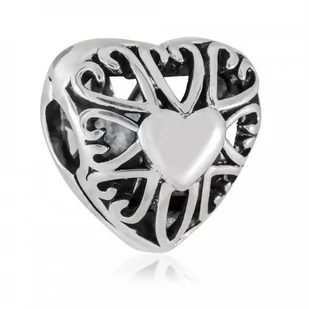 Murrano Charms Koralik KLIPS Srebrny LUDZKIE SERCE ST-001 - Charmsy - miniaturka - grafika 1