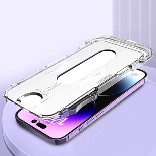 Szkło Hartowane Full Glue Easy-Stick Braders do iPhone X / XS Czarny - Szkła hartowane na telefon - miniaturka - grafika 8