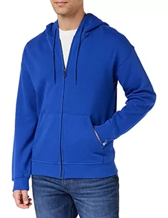 Bluzy męskie - United Colors of Benetton Bluza męska bez kaptura, niebieski 366, XL - grafika 1