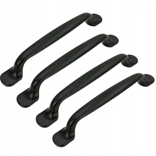 4 x Uchwyt meblowy czarny 128 mm metalowy uchwyt do szafki szuflady - Meble modułowe i akcesoria - miniaturka - grafika 1