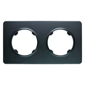 Klawisze i ramki - Ramka podwójna, plastikowa, czarna, OVAL - miniaturka - grafika 1