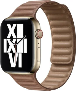 THD Skórzany pasek w kolorze brązowym do Apple Watch 42/44 mm, rozmiar uniwersalny, seria 1,2,3,4,5,6,7 - Akcesoria do smartwatchy - miniaturka - grafika 1