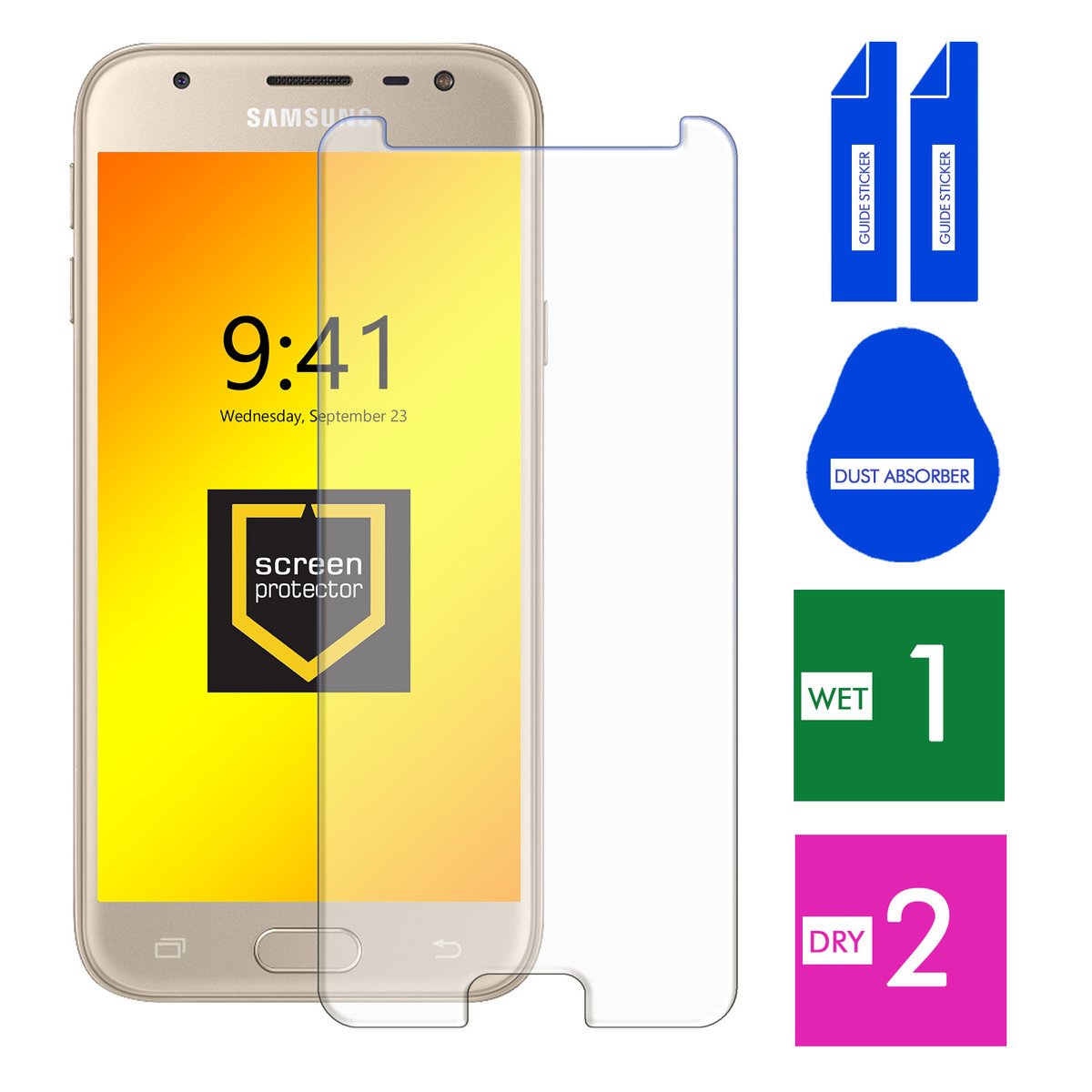 SZKŁO HARTOWANE DO SAMSUNG GALAXY J3 2017 SZYBKA 9H OCHRONNE PANCERNE