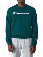 Bluzy męskie - BLUZA męska CHAMPION 220254-GS502 bez kaptura zielona bawełniana M - miniaturka - grafika 1