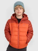 Kurtki i płaszcze dla chłopców - 4F Kurtka puchowa z wypełnieniem syntetycznym chłopięca - brązowa 122 (6-7 lat) - miniaturka - grafika 1