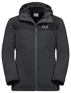 Kurtki i płaszcze dla chłopców - Jack Wolfskin Unisex dziecięca kurtka snowfrost 3 w 1 K Phantom 152 - miniaturka - grafika 1
