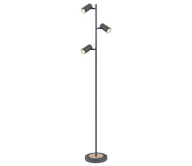 Lampy stojące - Globo 57910SG - Lampa podłogowa ROBBY 3xGU10/5W/230V antracyt - miniaturka - grafika 1