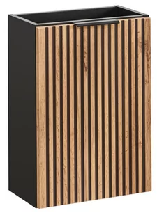 WISZĄCA Szafka do Łazienki CZARNA 40 cm RYFLOWANA - Szafki łazienkowe - miniaturka - grafika 1