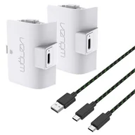 Akcesoria do Xbox - Venom VS2874 2 sztuki do pada Xbox Series X/S, Xbox One 2szt + kabel USB 3m (biały) - miniaturka - grafika 1