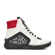 Botki damskie - Trzewiki Rieker 45904-60 Biały - miniaturka - grafika 1